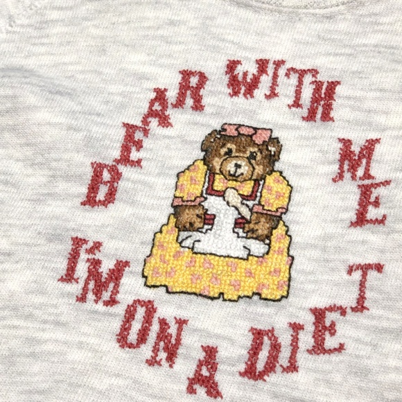 Bear Diet- Bassett & Walker Vintage Sweater Gray - Picture 2 of 5